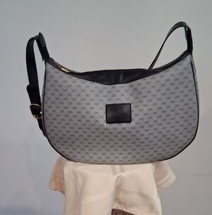 Vintage Gucci Crescent Shoulder Bag in Micro GG